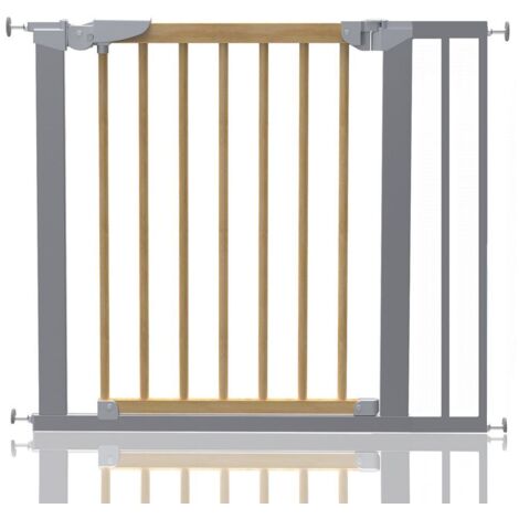 Safetots Beechwood and Metal Pressure Fit Safety Stair Gate, 83.7cm - 91.1cm, Safety Gate for Baby, Stylish Design (1/3)