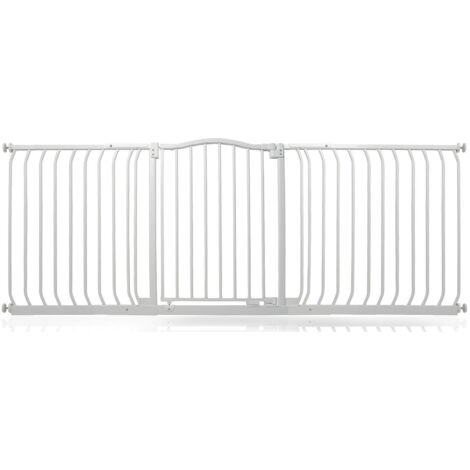 Safetots Curved Top Safety Gate, 188cm - 197cm, Matt White, Pressure Fit Stair Gate