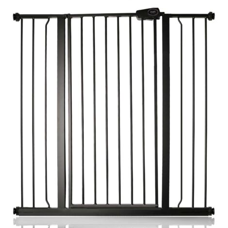 Bettacare Child and Pet Gate, 100.8cm - 108.4cm, Matt Black, Extra Tall Gate 104cm in Height, Pressure Fit Stair Gate