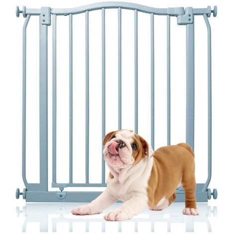 Bettacare Curved Top Dog Gate, 71cm - 80cm, Matt Grey, Pressure Fit Pet Gate for Dog and Puppy, Pet and Dog Barrier