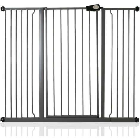 Bettacare Child and Pet Gate, 133.2cm - 140.8cm, Slate Grey, Extra Tall Gate 104cm in Height, Pressure Fit Stair Gate