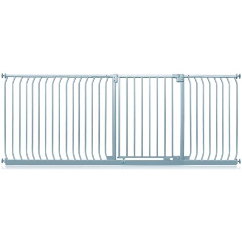 Safetots Elite Pressure Safety Gate, 234cm - 243cm, Matt Grey, Pressure Fit Stair Gate