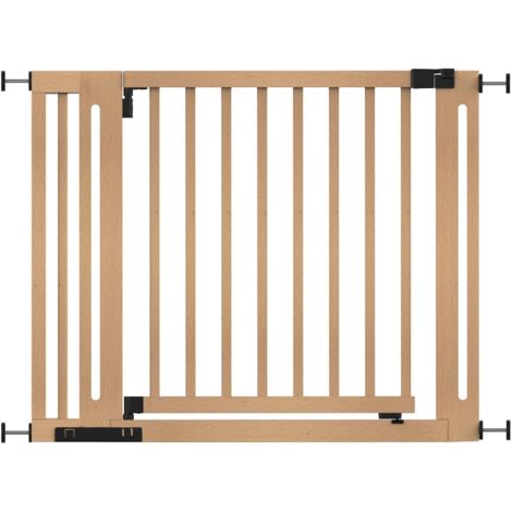 Safetots Wooden Elegance Gate, Natural, 97cm - 105cm, Pressure Fit Safety Gate, 65cm Extra Wide Doorway, Easy Installation