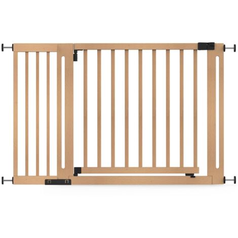 Safetots Wooden Elegance Gate, Natural, 125cm - 133cm, Pressure Fit Safety Gate, 73cm Extra Wide Doorway, Easy Installation