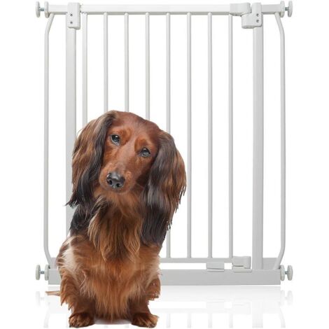 Bettacare Elite Pressure Dog Gate Narrow, 65.5cm - 74.5cm, Matt White, Narrow Pressure Fit Pet Gate for Dog and Puppy (1/4)
