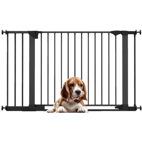 Bettacare SafeStep Dog Gate, Black, 131cm - 138cm, Extra Low Walkthough, 81cm Extra Wide Doorway, Extra Wide Pet Gate
