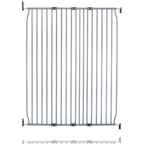 Safetots Extra Tall Eco Screw Fit Baby Gate, Grey, 110cm - 120cm, Extra Tall Gate 100cm in Height, Stair Gate for Baby