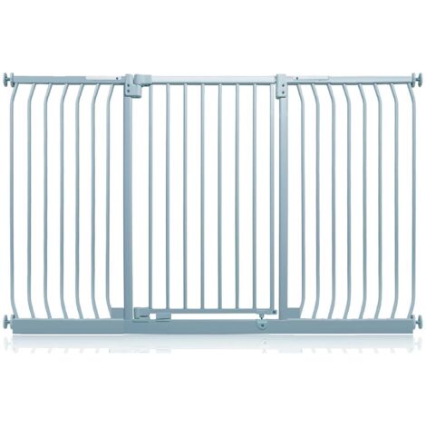Safetots Extra Tall Elite Safety Gate, 170cm - 179cm, Matt Grey, Extra Tall 96.8cm in Height, Pressure Fit Stair Gate