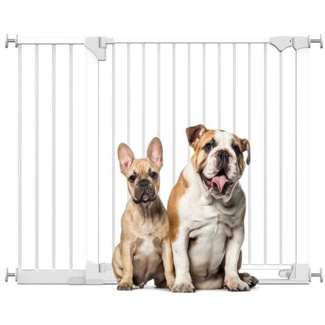 Bettacare SafeStep Dog Gate, White, 124cm - 131cm, Extra Low Walkthough, 81cm Extra Wide Doorway, Extra Wide Pet Gate