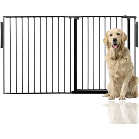 Bettacare Premium Extra Tall Multi Panel Flexible Dog Barrier, up to 154cm Wide, Black, 105cm Tall