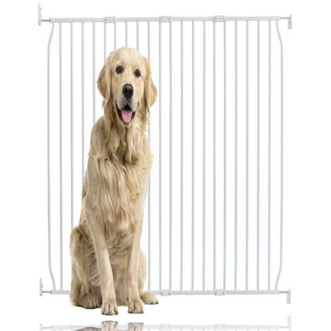 Bettacare Extra Tall Eco Screw Fit Pet Gate, White, 130cm - 140cm, Extra Tall Gate 100cm in Height, Screw Fitted Dog Gate