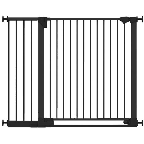 Safetots SafeStep Gate, Black, 124cm - 131cm, Extra Low Walkthough, 81cm Extra Wide Doorway, Extra Wide Baby Gate