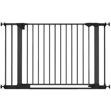 Safetots SafeStep Gate, Black, 117cm - 124cm, Extra Low Walkthough, 81cm Extra Wide Doorway, Extra Wide Baby Gate