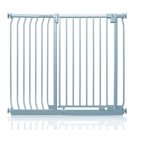 Safetots Extra Tall Elite Safety Gate, 116cm - 125cm, Matt Grey, Extra Tall 96.8cm in Height, Pressure Fit Stair Gate