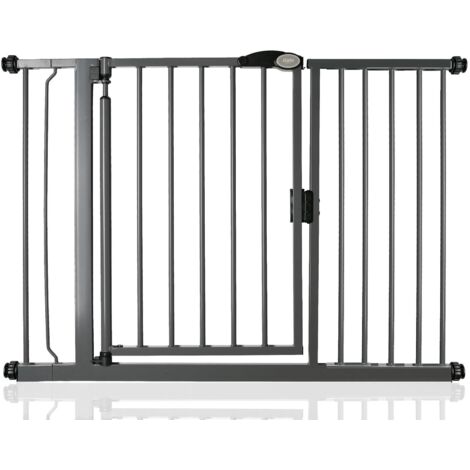 Bettacare Auto Close Pet Gate, 118.2cm - 125.2cm, Slate Grey, Pressure Fit Stair Gate for Dog & Puppy