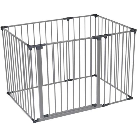Safetots Premium Multi Panel Play Den, 72cm x 105cm, Grey, 70cm High, Baby Playpen, Play Den for Toddlers, Large Playpen
