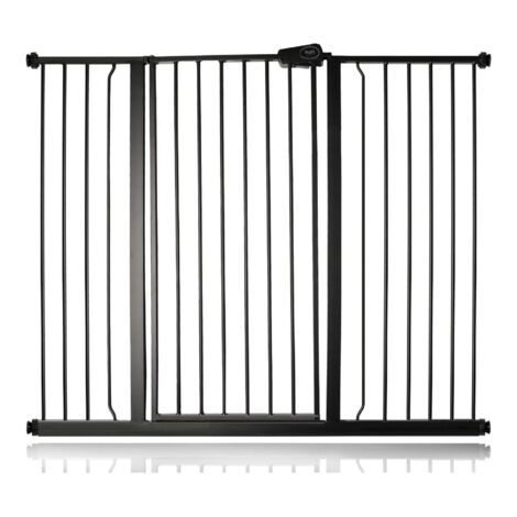 Bettacare Child and Pet Gate, 126.7cm - 134.3cm, Matt Black, Extra Tall Gate 104cm in Height, Pressure Fit Stair Gate