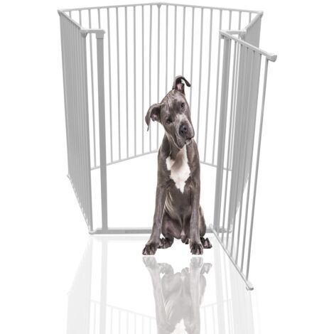 Bettacare Extra Tall Pet Pen, Pentagon, White, 105cm High, 5 Panels, 1x72cm Door Panel and 4x72cm Side Panels, Dog Pen for Pets
