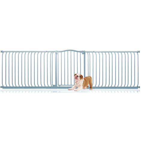 Bettacare Curved Top Dog Gate, 271cm - 280cm, Matt Grey, Pressure Fit Pet Gate for Dog and Puppy, Pet and Dog Barrier