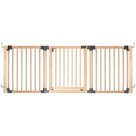 Safetots Wooden Multi Panel Room Divider, up to 216cm, Natural Wood, 76cm Tall, Flexible Room Divider for Baby and Toddler