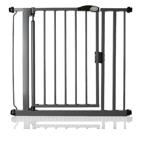 Bettacare Auto Close Pet Gate, 82.2cm - 89.2cm, Slate Grey, Pressure Fit Stair Gate for Dog & Puppy