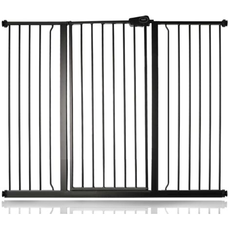 Bettacare Child and Pet Gate, 133.2cm - 140.8cm, Matt Black, Extra Tall Gate 104cm in Height, Pressure Fit Stair Gate