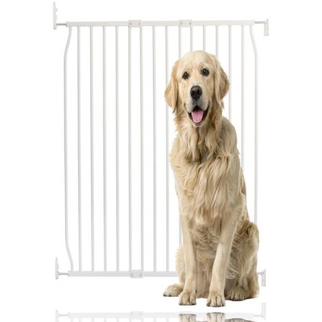 Bettacare Extra Tall Eco Screw Fit Pet Gate, White, 90cm - 100cm, Extra Tall Gate 100cm in Height, Screw Fitted Dog Gate