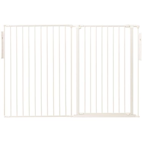 Safetots Premium Extra Tall Room Divider, up to 154cm Wide, White, 105cm Tall, Multi Panel Barrier for Baby and Toddler (1/5)