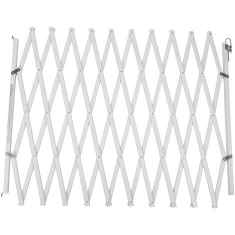 Bettacare Expandable Pet Barrier XL, 60cm - 230cm, White, Wooden, Retractable Dog Safety Gate, Barrier for Puppy and Dog