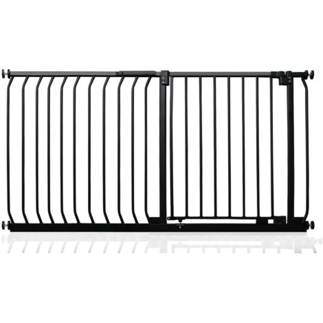 Safetots Elite Pressure Safety Gate, 134cm - 143cm, Matt Black, Pressure Fit Stair Gate