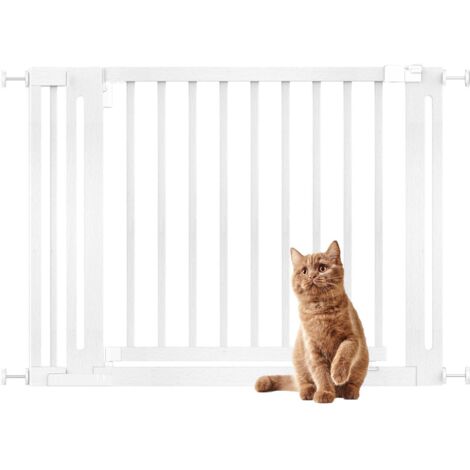 Bettacare Wooden Elegance Dog Gate, White, 105cm - 113cm, Pressure Fit Pet Gate, 73cm Extra Wide Doorway, Easy Installation