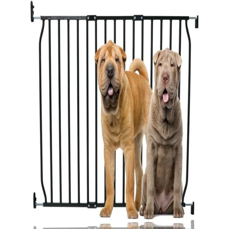 Bettacare Extra Tall Eco Screw Fit Pet Gate, Black, 100cm - 110cm, Extra Tall Gate 100cm in Height, Screw Fitted Dog Gate
