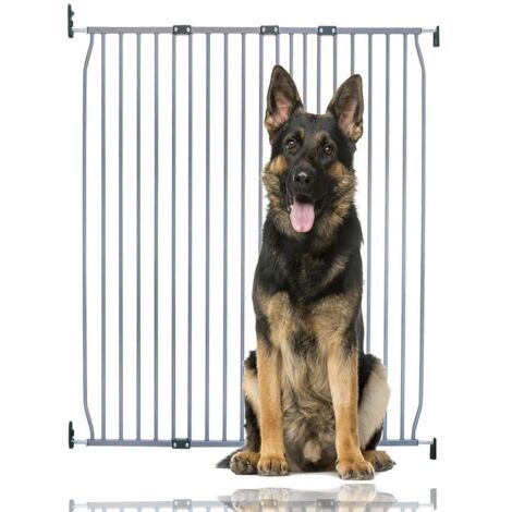 Bettacare Extra Tall Eco Screw Fit Pet Gate, Grey, 120cm - 130cm, Extra Tall Gate 100cm in Height, Screw Fitted Dog Gate