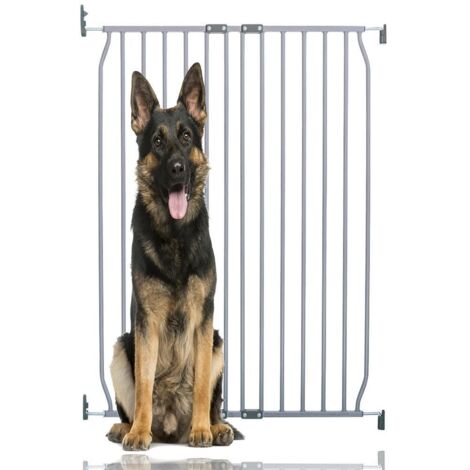 Bettacare Extra Tall Eco Screw Fit Pet Gate, Grey, 80cm - 90cm, Extra Tall Gate 100cm in Height, Screw Fitted Dog Gate