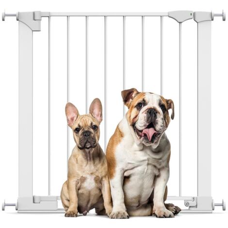 Bettacare SafeStep Dog Gate, White, 75cm - 82cm, Extra Low Walkthrough, Pressure Fit Safety Gate, Pet Gate for Stairs and Doors