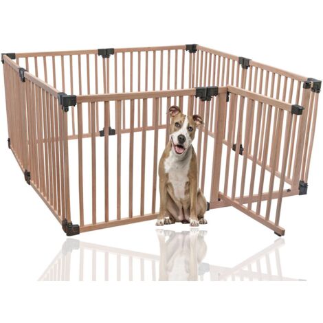 Bettacare Wooden Dog Pen, 160cm x 160cm, Natural Wood, 76cm High, Dog Pen for Pets and Puppy, Dog Playpen, Indoor Dog Yard (1/5)