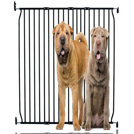 Bettacare Extra Tall Eco Screw Fit Pet Gate, Black, 120cm - 130cm, Extra Tall Gate 100cm in Height, Screw Fitted Dog Gate