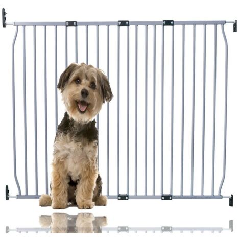 Bettacare Eco Screw Fit Pet Gate, Grey, 130cm - 140cm, Screw Fitted Dog Gate, Safety Gate for Puppy