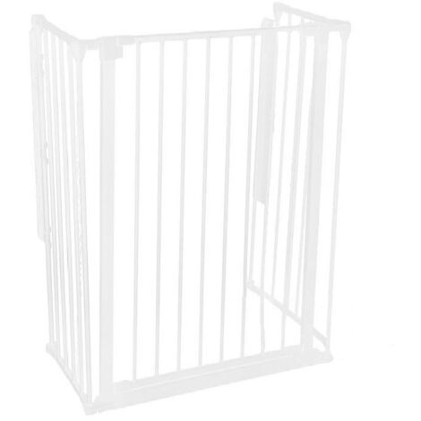 Safetots Extra Tall Multi Panel Fire Surround, 51cm Deep x 72cm Wide, White, 105cm High, Baby and Toddler Fire Guard