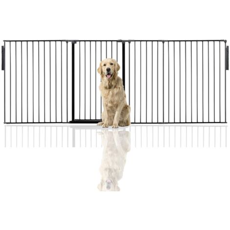 Bettacare Premium Extra Tall Multi Panel Flexible Dog Barrier, up to 272cm Wide, Black, 105cm Tall