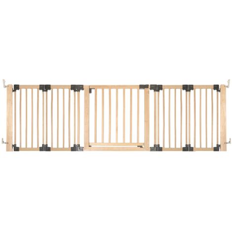 Safetots Wooden Multi Panel Room Divider, up to 256cm, Natural Wood, 76cm Tall, Flexible Room Divider for Baby and Toddler