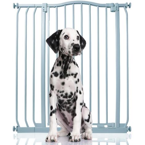 Bettacare Extra Tall Curved Top Dog Gate, 80cm - 89cm, Matt Grey, Extra Tall 100cm in Height, Pressure Fit Pet Gate