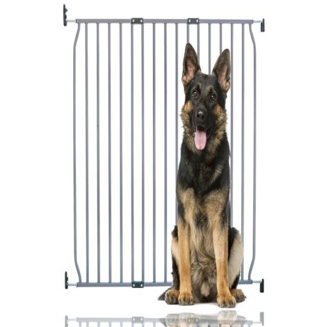 Bettacare Extra Tall Eco Screw Fit Pet Gate, Grey, 100cm - 110cm, Extra Tall Gate 100cm in Height, Screw Fitted Dog Gate