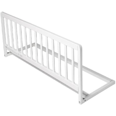 Safetots Narrow Wooden Bed Guard, White, 38cm High x 90cm Wide, Toddler Bedrail for Safety, Secure Child Bed Rail