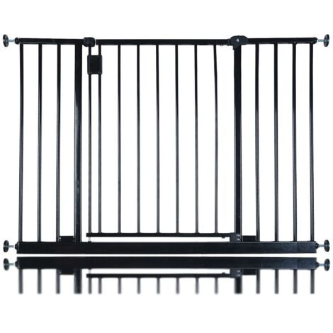 Bettacare Extra Wide Hallway Dog Gate, 103cm - 109cm, Black, Pressure Fit Pet Gate, Puppy Safety Barrier