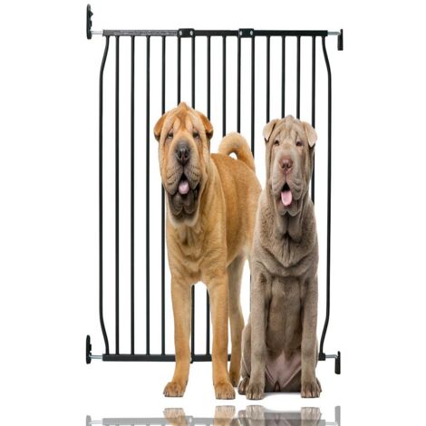 Bettacare Extra Tall Eco Screw Fit Pet Gate, Black, 90cm - 100cm, Extra Tall Gate 100cm in Height, Screw Fitted Dog Gate