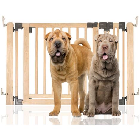 Bettacare Wooden Multi Panel Flexible Pet Barrier, Natural Wood, up to 116cm Wide, Dog Barrier for Pets Dogs and Puppy