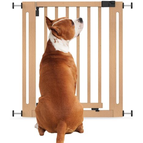 Bettacare Wooden Elegance Dog Gate, Natural, 71cm - 79cm, Pressure Fit Pet Gate for Puppy, Dog and Pet, Easy Installation