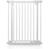 Safetots Extra Tall Elite Safety Gate, 65.5cm - 74.5cm, Matt White, Extra Tall 96.8cm in Height, Pressure Fit Stair Gate