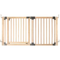 Safetots Wooden Multi Panel Room Divider, up to 156cm, Natural Wood, 76cm Tall, Flexible Room Divider for Baby and Toddler